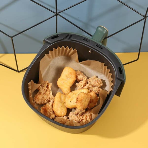 STORPACK Fyrkantiga Air Fryer Papper 300-pack för Luftfritös 17cm brun
