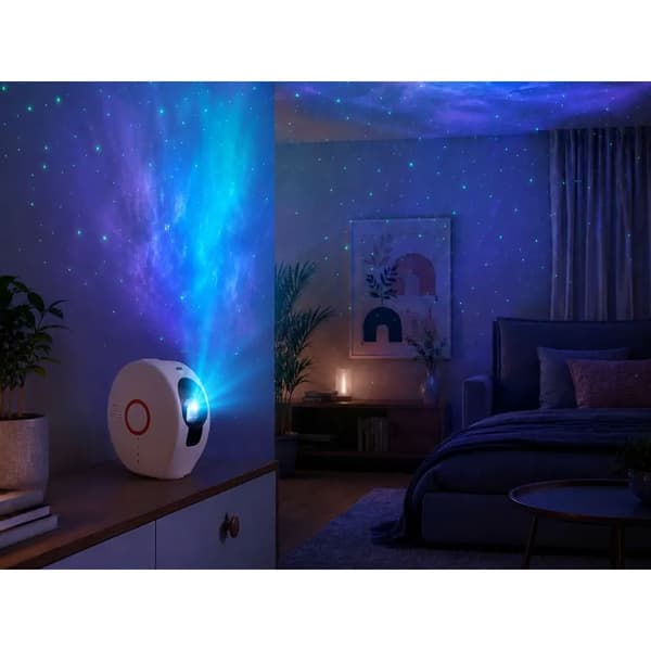 Stjerneprojektor Galaxy med Bluetooth højttaler