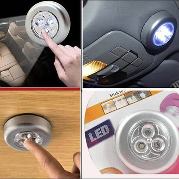Trådløs selvklebende LED-lampe med berøringsfunksjon sølv sølv