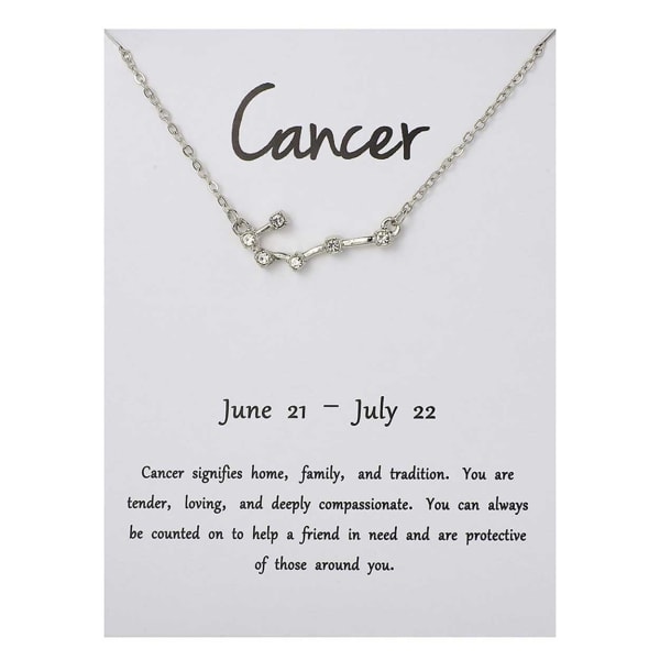 Stjerne tegn halskæde kræft kræft gåvo halskæde sølv sølv
