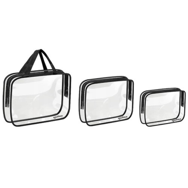 3-Pack Genomskinliga Necessärer