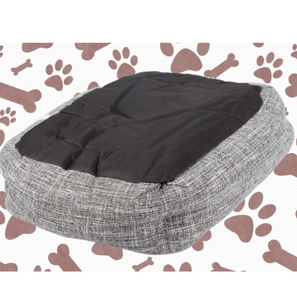 Blød og Fluffy Hundeseng XL 80x60cm grå