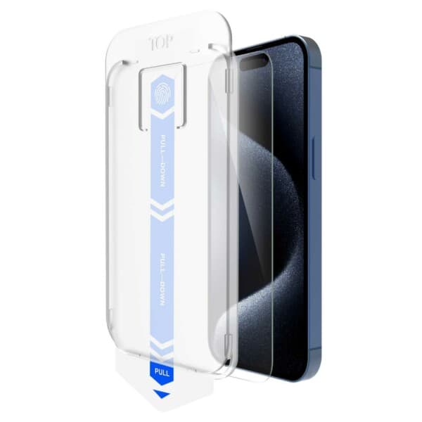 EZ Install iPhone 14 Pro Max Skärmskydd HD Härdat Glas transparent