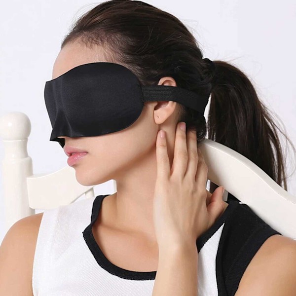 3-pack Sleep Mask Mukava 3D-vaahto silmämaski lentomatkalle musta one size