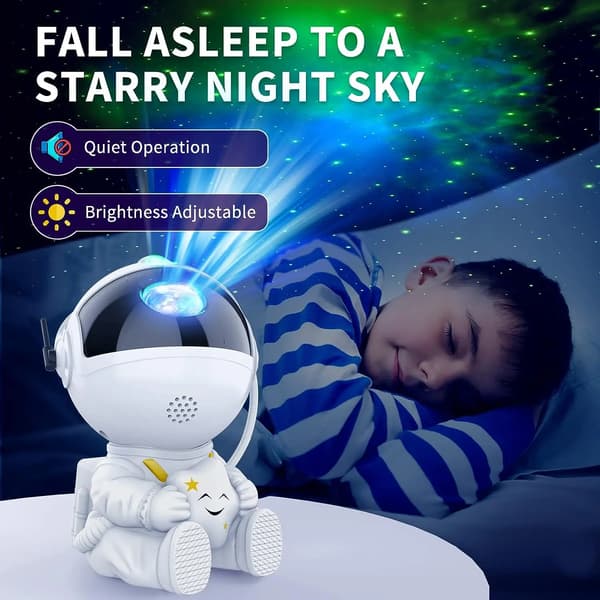 Galakseprosjektor | Astronaut Galaxylampe | Aurora Nattlampe