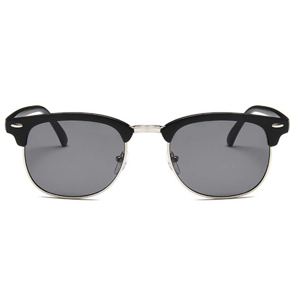 Matt Black Clubmaster solbriller sort glas sort