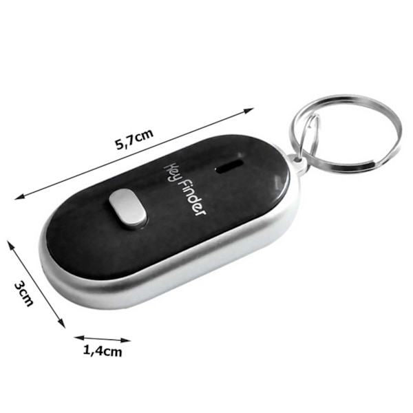 Nyckelhittare Key Finder med Visselfunktion Svart svart