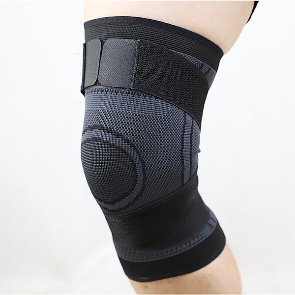 Knästöd med Kompression & Remmar – Elastiskt Sport Knäskydd Storlek L