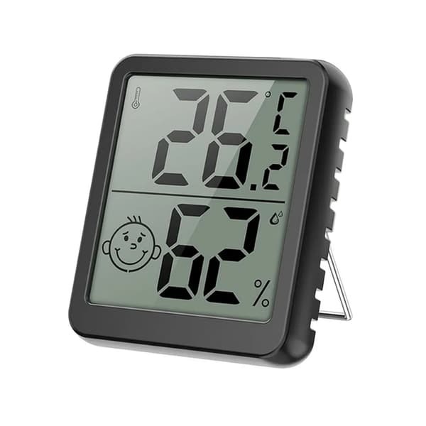 Digitaalinen lämpömittari Kosteusmittari Mini Weather Station Musta