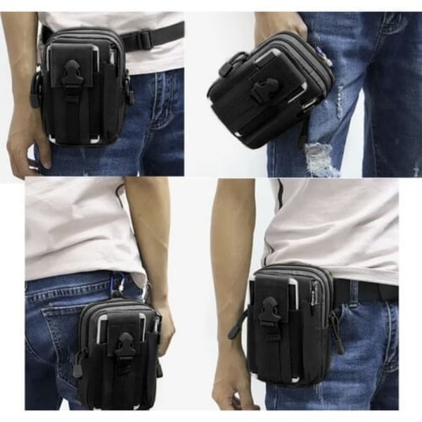 Belteveske med taktisk belte i Army Style Black svart