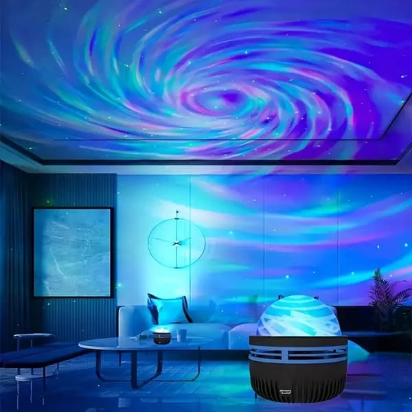 Mini Pyörivä RGB Nebula LED Projektori Yövalo