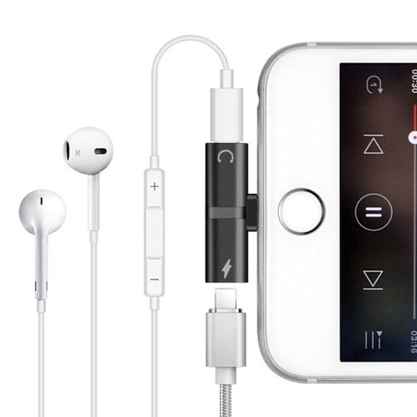 Lightning Adapter Splitter | Ljud och Laddning svart