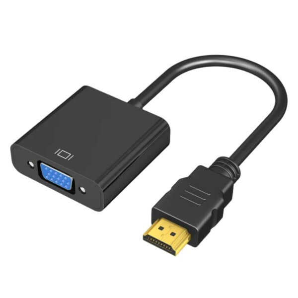 HDMI-VGA-sovitin musta