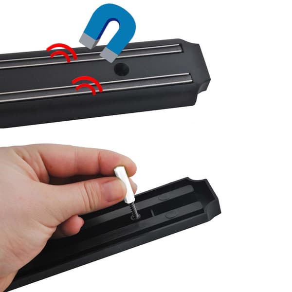 Magnetlist for kniver 32,5 cm svart