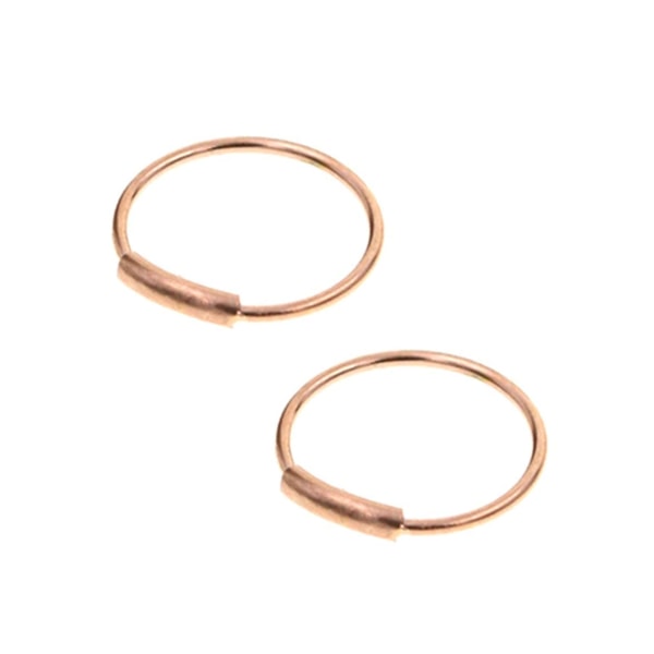 2-pack rosegull falske piercing ører leppe nese septum leppe gull