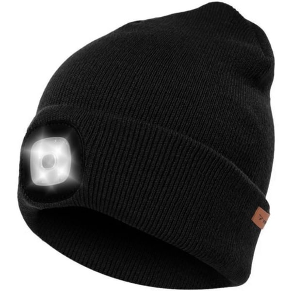 Hattu irrotettavalla mustalla LED-lampulla