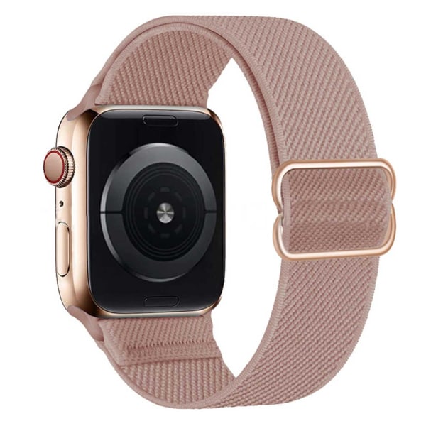 Apple Watch 42/44/45 Rannekoru nylon vaaleanpunainen beige vaaleanpunainen