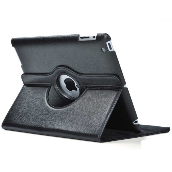 iPad Pro 3/4/5/6 12,9 "360 ° Smart Shell Case Pu Leather Black musta