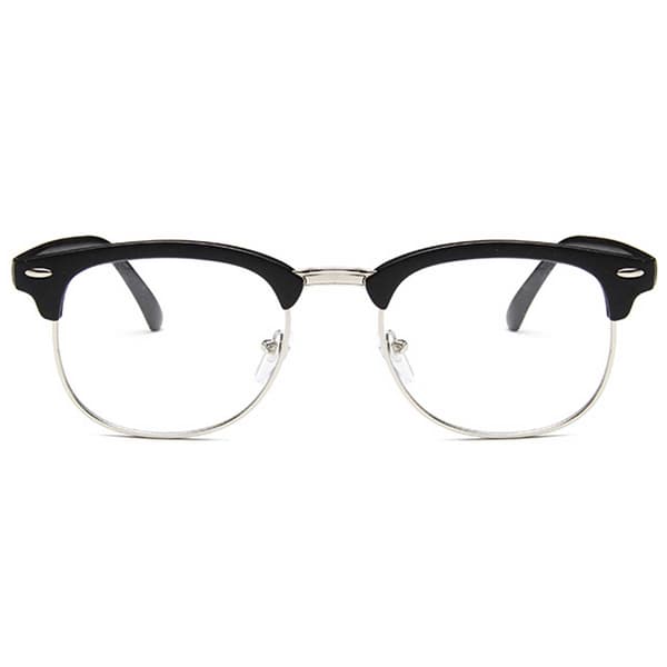 MattsVart ClubMaster Glasses uden styrke klare briller sort