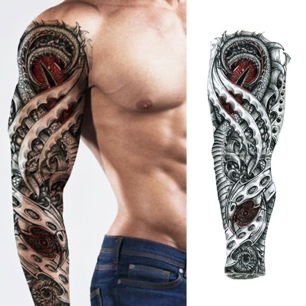 Midlertidig tatovering Fake Tattoo Sleeve Fake Tattoo Fakeleeve flerfarget