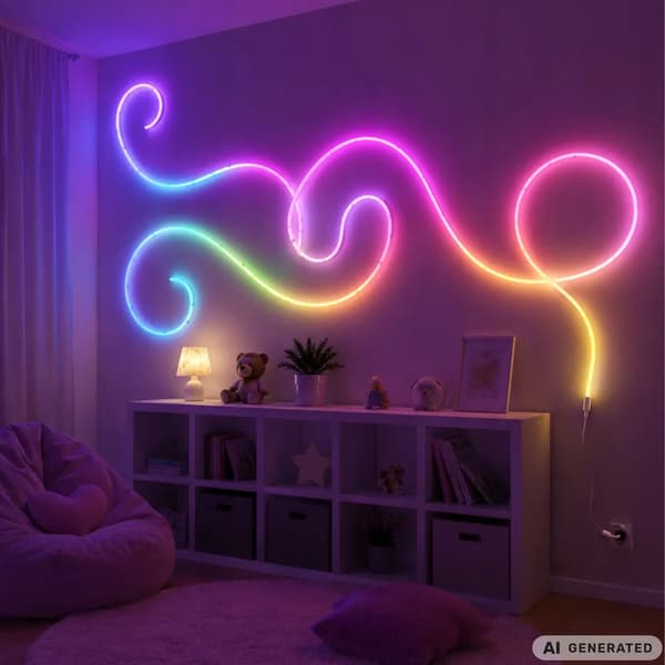 RGBIC 360° Neon LED -nauha 10m Bluetoothilla ja sovelluksella