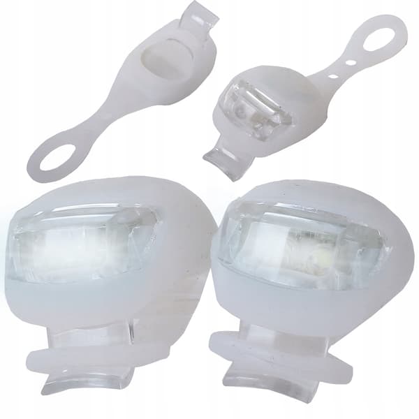 2 kpl LED-pyörävaloja akulla valkoinen