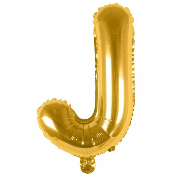 Bokstavsballong Guld 80cm Stor J