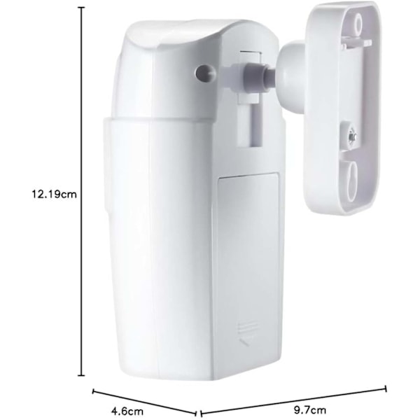 Trådlös Rörelsesensor Larm med 2 Fjärrkontroller 105dB vit