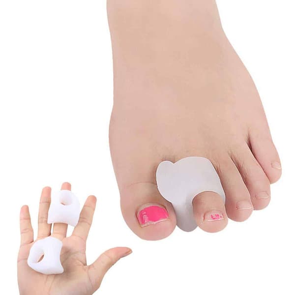 2 -pakk tannparter - Hallux valgus tå separator hvit