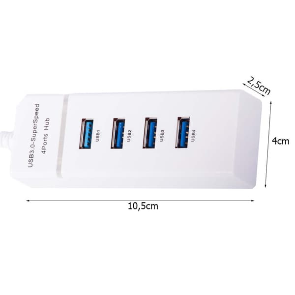 USB 3.0 Hub 4 Porttia Jakaja