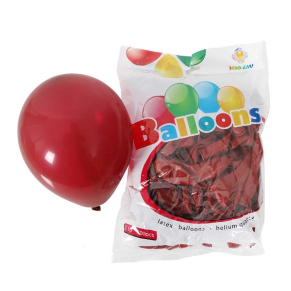 100-pack Röda Ballonger 26cm Latex Fest Födelsedag röd