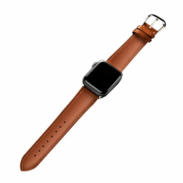 Apple Watch 38/40/41 1/2/3/4/5/6/7/8/SE Brunt Läderarmband Skinn brun