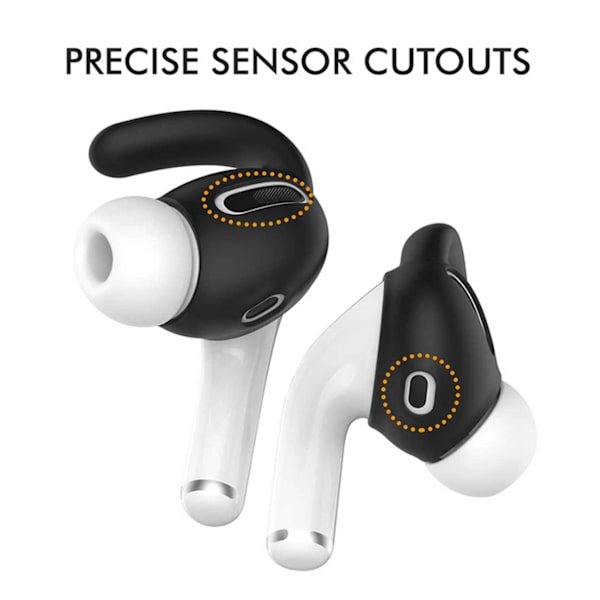 AirPods Pro Ear Hooks - Silikone Earhooks Black sort