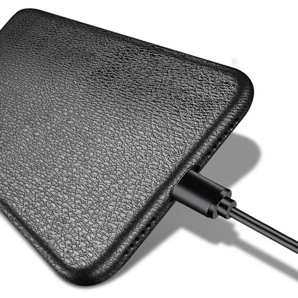 iPhone X Mobile Shell Black Leather Leather svart