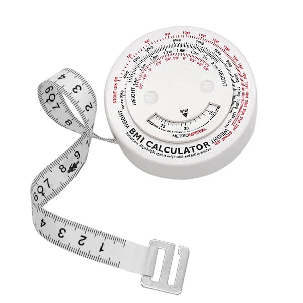 BMI Måttband Kalkylator vit