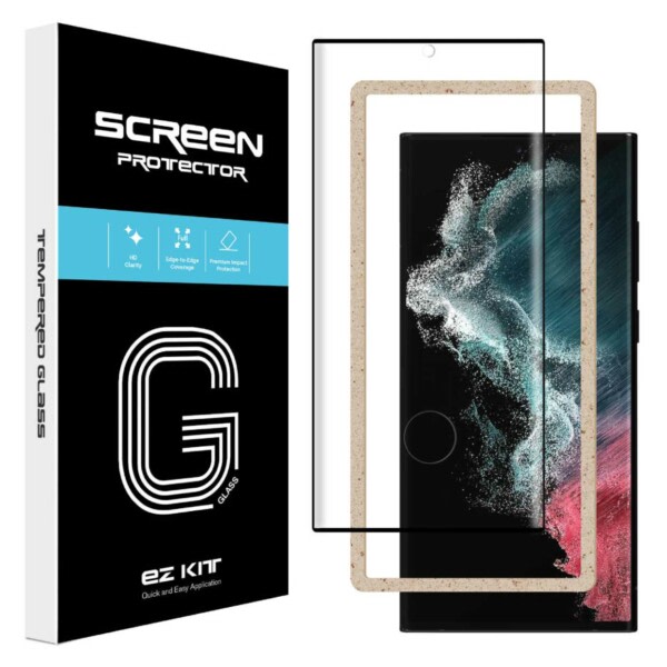 Galaxy S22 Ultra Skärmskydd Härdat Glas med Installationskit HD transparent