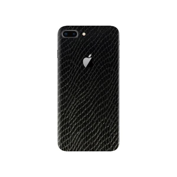 iPhone 7 8 Plus Ormskinn Skyddsplast Skin Wrap Baksida svart