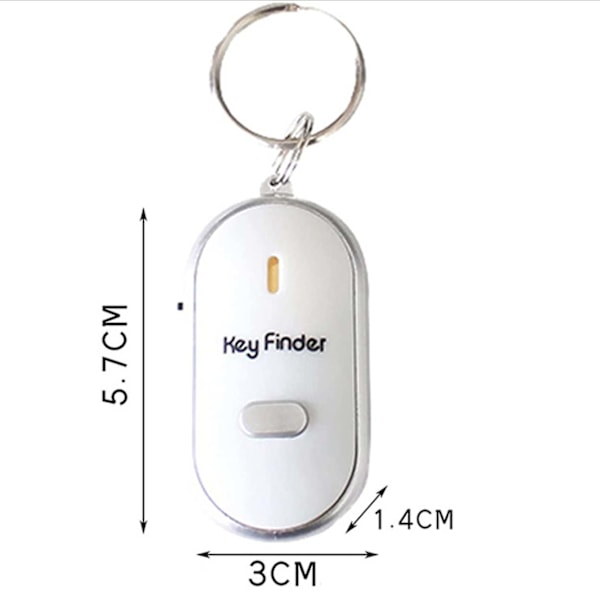 Nyckelhittare Key Finder med Visselfunktion Vit vit