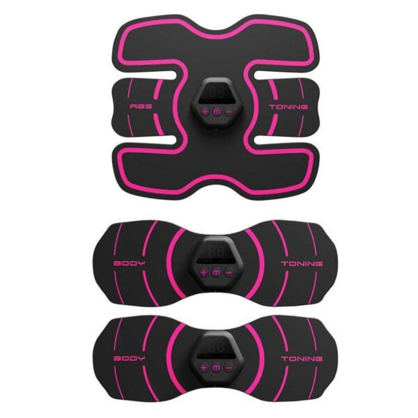 3-pack EMS-trener for mage og sterkere kroppseffektiv hjemmetrening rosa