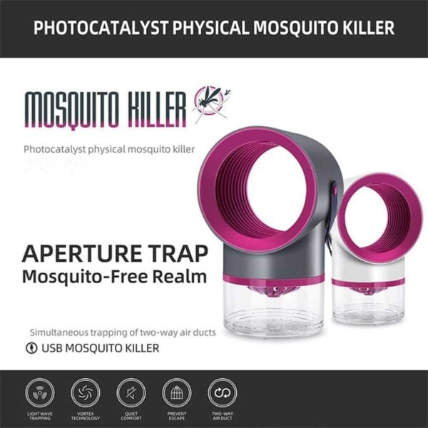 Myggfangere UV Mosquito Killer Insect Killer USB grå