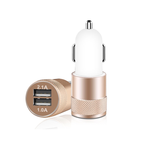 Universal billader med dobbel USB 3.1a gull