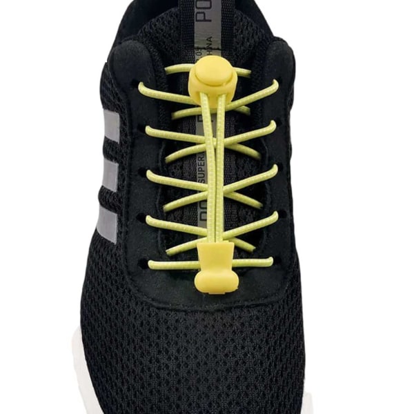 Elastiske snørebånd (inklusive løbebånd) - Ingen slips med stykker - Neon Yellow gul