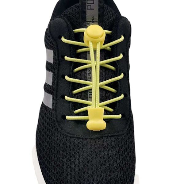 Elastiske snørebånd (inklusive løbebånd) - Ingen slips med stykker - Neon Yellow gul