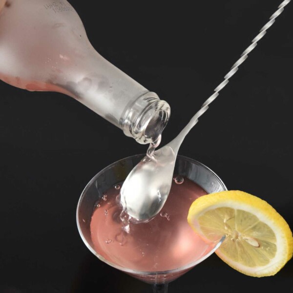 Cocktailsked med Gaffel Rostfri 32cm silver