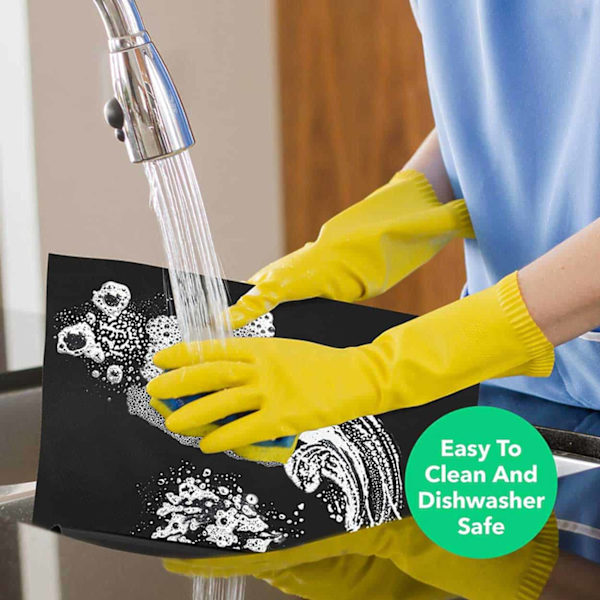 5 -Pack Grill Mat - Genanvendelig ikke -stick 40x33cm sort