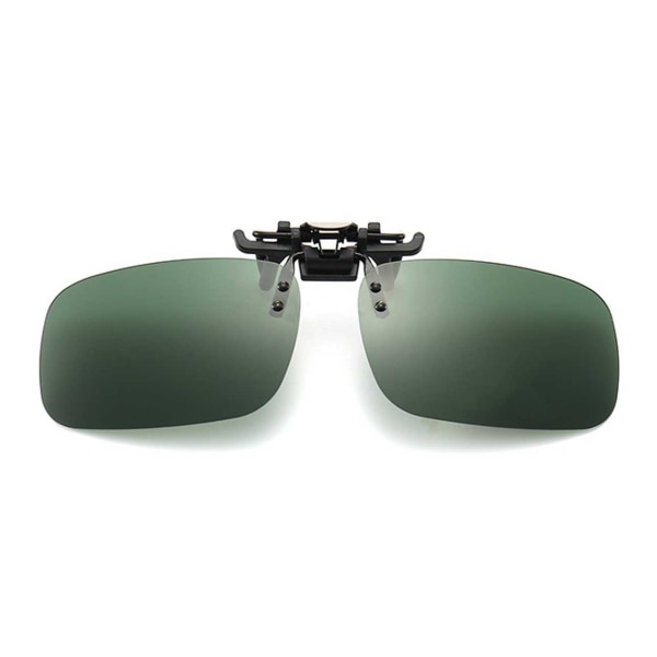 Clip-on solbriller grønt glas 35x55mm grøn
