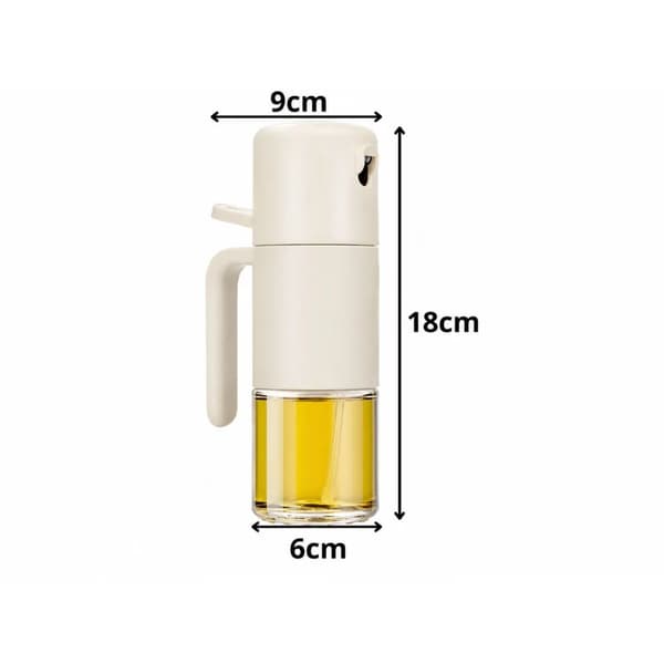 Öljysuihkepullo oliiviöljylle ja etikalle 210 ml Glass Grey