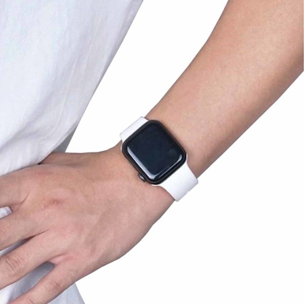 Apple Watch 38/40/41 1/2/3/4/5/6/7/8/SE Silikonarmband Silikon Vit vit