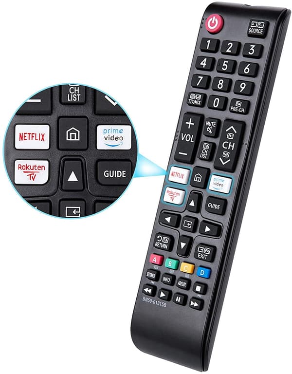 Samsung Kompatibel Fjärrkontroll Smart TV BN59-01315B svart