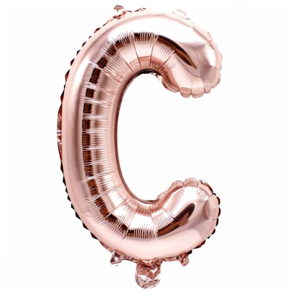 Brevballon rose guld 80cm laster brev: c C